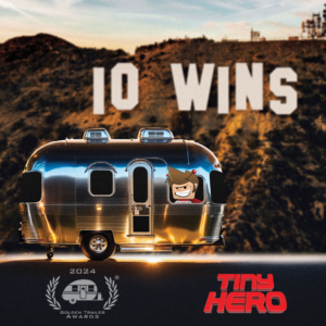 TINY HERO RECEIVES THE SECOND MOST AMOUNT OF WINS AT THE 2024 GOLDEN TRAILER AWARDS!